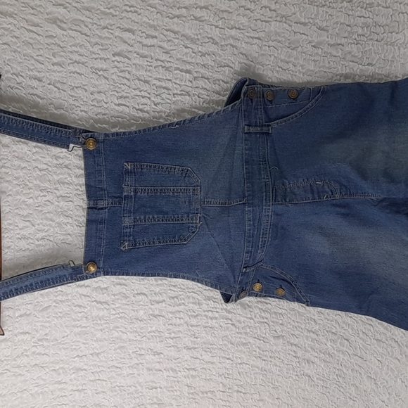 Angels Forever Young Denim Overall Medium Blue